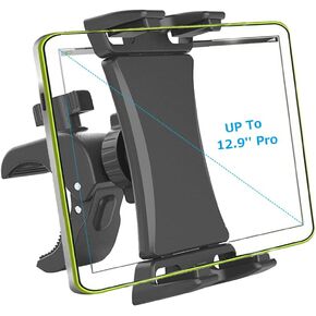 Tablet Holder Mount, Spin Bike Phone iPad Holder Stand Universal Exercise Bike Handlebar Mount For Treadmill,Stationary Bicycle,Microphone Stand, Support for iPad Pro/Air, Mini, Galaxy Tabs, iPhone