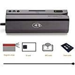 قارئ بطاقات الائتمان المغناطيسية ITOSAYDE USB - 2024 New 880 لقارئ وكاتب بطاقات Magstripe وIC وNFC وPsam، مع 10 قطع بطاقات فارغة