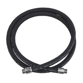 Husky CP12WB09 3/4" Male NPTF by 9' EagleFlex Wirebraid Black Gasoline Hose with Permanent Couplings, Made in USA