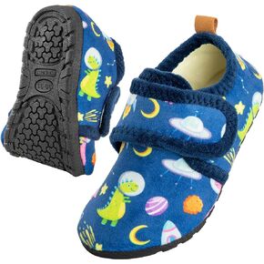 OBBYCO Kids House Slippers Toddler Home Shoes Cozy Lightweight Non-Slip Slippers Socks for Infant Little Boys Girls