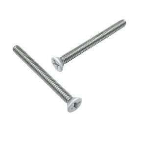 Adiyer Extra Long Outlet Screws 40pcs 6-32 x 1-3/4 Inch White Painted Electrical Outlet Screws Outlet Extender Screws Machine Screws for Fix Wonky and Sunken Outlets, 304 Stainless Steel