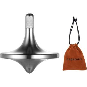 Stainless Steel Spinning Top, Premium Exquisite Well Made Metal Desk EDC Toys, Spin Long Time Perfect Balance, Help Relieve Stress, Anxiety (Black 3PCS / Small + Medium + Large)