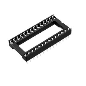 uxcell 25pcs DIP IC Chip Socket Adaptor Solder Type 2.54mm Pitch Dual Row 28 Flat Pin 15.24mm Row Pitch