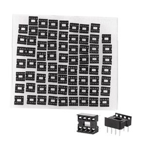 Eowpower 70Pcs 2.54mm Pitch 8 Pin DIP IC Sockets Adapter Solder Type Socket