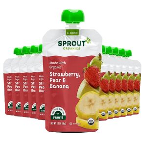 Sprout Organics, خليط التوت والشوفان، أكياس لعمر 6 أشهر فما فوق، 3.5 أونصة (عبوة من 12 كيسًا)