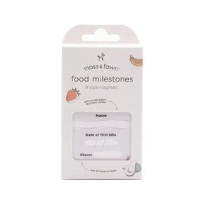 Moss and Fawn Food Milestone Fridge Magnet Set with Bonus Feeding Tips Magnets and Dry Erase Marker - Comprehensive Tracking, Baby Food Chart and Checklist in Saudi Arabia