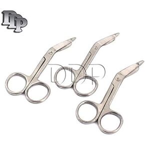 DDP 3 Pcs Stainless Steel Lister Bandage Scissors 3.5" Economy Grade