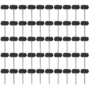 Rocaris 1" Brown 120 Grit Abrasive Buffing Polishing Wheels Burr for Rotary Tools-1/8"(3mm) Shank 50 Pack in Kuwait