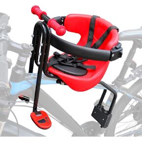 INNOLIFE Baby Bicycle Seat - Front Mounted Child Bike Seat with Handrail, Kids Bike Seat for Adult Bike