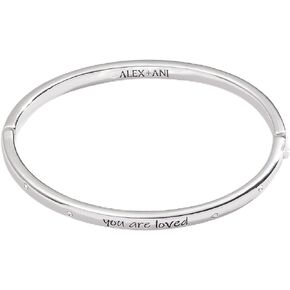 Alex and Ani AA813923SS:You Are Loved Mantra Bangle:Shiny Silver:Silver