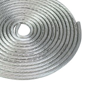 Conext Link 5 FT 4 AWG GA Full Gauge Battery Power Cable Ground Wire Clear Silver OFC Copper （10096）