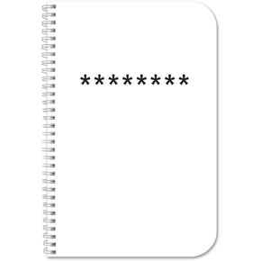 BookFactory Password Book/Password Organizer/Password Keeper/Password Journal - 120 Pages - 3.5" x 5.25", Thick Translucent Cover, Wire-O Binding (JOU-120-MCW-A (Password))