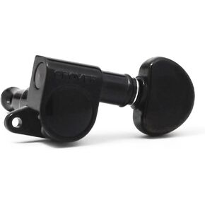Grover 205BC Mini Rotomatic Tuners, 3-Per-Side, Black Chrome