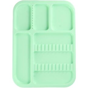 SHUATI Procedure Trays,Dental Instrument Tray Plastic Professional Green Surgical Utility Divided Separate Tray Appliances in Kuwait