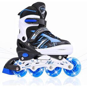 FYHART Adjustable Kids Inline Skates for Girls Boys with All Wheels Illuminating, for Beginner Youth Mens and Womens Roller Skates Blades in Outdoor and Indoor