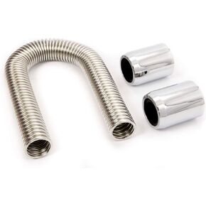 Racing Power Company R7302 12" Stainless Steel Radiator Hose Kit with Chrome Ends