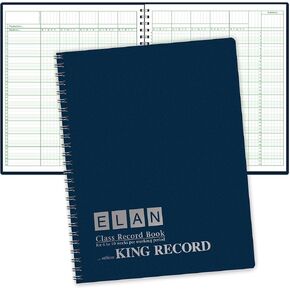 Oversize Record Book for 6-10 Weeks; Extra-Large Squares (1/4") 42 Student Names (King Record)
