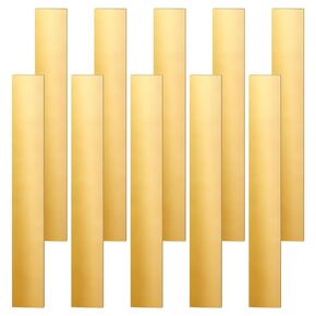 10 pces Brass Strip, Brass Shim Stock Assortment, 1" Width x 12" Length, 0.004" Thickness