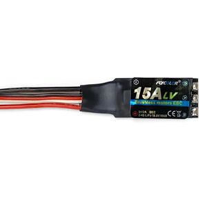 FLYCOLOR 15A ESC for RC Brushless Motor Electric Speed Controller Built-in 5V/2A BEC, Support 2S-4S LiPo Radiolink A560 Airplane Replacement