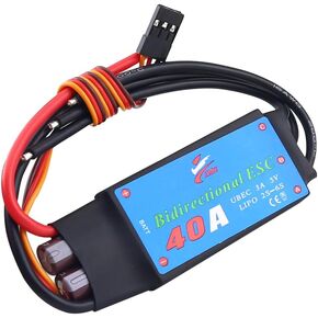 ZMR 40A Bidirectional Brushless 2-6S UBEC 3A 5V ESC for Remote Control Car Pneumatic Underwater Propeller