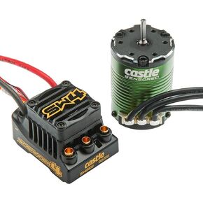 Castle Creations Sidewinder 4 بدون مستشعر ESC & 1406 4600KV ترقية محرك بدون فرشاة لمركبات RC 1/10 إصدار Basher، أسود، أخضر