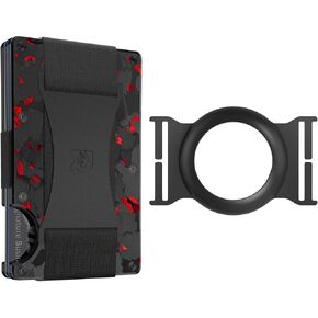 حزمة The Ridge EDC: محفظة Ridge Forged Ember النقدية للرجال + مجموعة حافظة Airtag - محفظة آمنة ومحمية بتقنية RFID مع حامل بطاقة هوائية وحزام للنقود in Kuwait