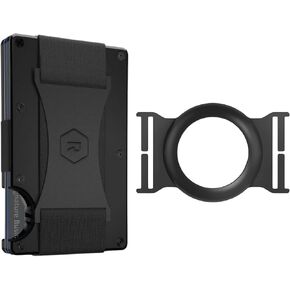 حزمة The Ridge EDC: محفظة The Ridge Black Cash Strap للرجال + مجموعة حافظة Airtag - محفظة آمنة ومحمية بتقنية RFID مع حامل بطاقة هوائية وحزام للنقود in Kuwait