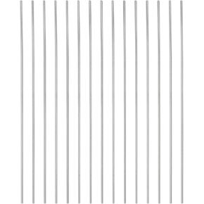 HARFINGTON 15pcs Round Rods 2.3mm x 100mm High Speed Steel (HSS) Lathe Bar Stock DIY Craft Tools for Turning Facing Drilling Threading