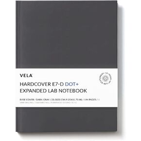 E7-D Expanded Hardcover Lab Notebook, 9.25 x 11.75 in (23.5 x 30 cm), 144 Pages, Permanent Bound, 70lb Heavyweight Paper (1-Pack, Dot+)