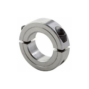 Climax Metal 2C-075-A Aluminum Two-Piece Clamping Collar, 3/4" Bore Size, 1-1/2" OD, With 1/4-28 x 5/8 Set Screw