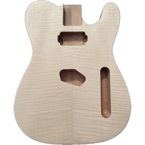 Unfinished Guitar Body Mahogany Flame Maple Veneer Guitar DIY For TL Style