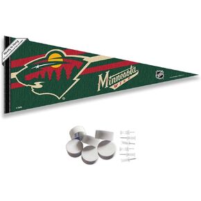 Minnesota Wild Pennant Flag and Wall Tack Pads Mounts