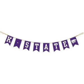 Kansas State Tailgate Banner by Hanna’s Handiworks – Lightweight Pre-Strung Fabric Decoration for Indoor or Outdoor – Represent your NCAA College & Show Team Spirit with KS Fan Décor