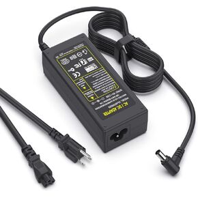 DC 19V Power Cord TV Charger for LG Monitor 19" 20" 22" 23" 24" 27" 29" 29WK500 29WK600 27MK400H-B 27UK650 24MK600M 24MK400H 24EN43V 24EN43VS LCD LED Monitor AC Adapter Power Supply