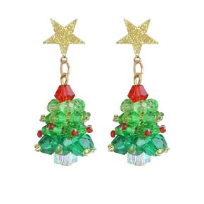 Sterling silver christmas earrings for women dangling,christmas tree earrings xmas earrings for women crystal earrings for women christmas dangle earrings for wife friends