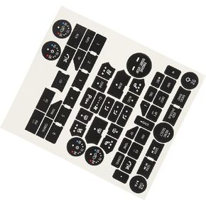 1 Set Durable Radio Button Repair Decal Kit Waterproof Car Interior Button Repair Sticker Replacement for SAAB 3rd Gen