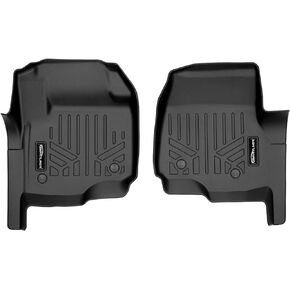 MAXLINER Custom Floor Mats 1st Row Liner Set Black Compatible with 2017-2022 Ford Super Duty SuperCab and Crew Cab with Vinyl Flooring