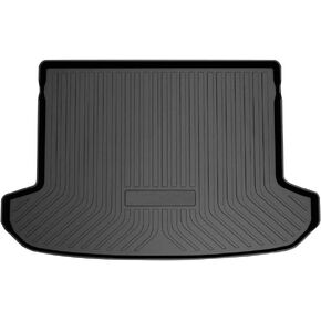 Mixsuper Custom Fit Cargo Liner for 2017-2022 Kia Sportage (صينية البضائع في موضع السطح العلوي) بطانة صندوق السيارة الخلفية لجميع الأحوال الجوية، حصيرة شحن متينة مضادة للانزلاق باللون الأسود