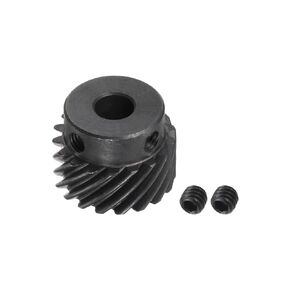 uxcell 8mm Inner Aperture 18T Helical Bevel Gear 1 Mod Hardened 45# Steel Spur Diff Differential Motor Spiral Bevel Gear Parts Accessories, Right Direction