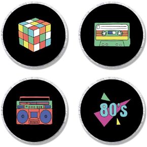 MAGJUCHE 80s Retro Candy Stickers, Totally 1980s Party Sticker Labels for Favors, Boxes, Party Supply, Fit, 304 Count