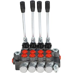 findmall Hydraulic Control Valve 4 Spool 11 GPM Standard Double Acting Cylinder BSPP Interface