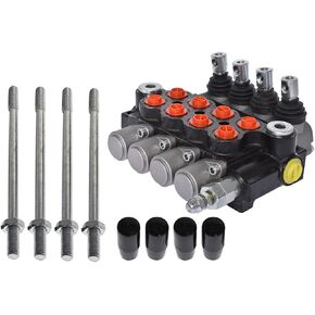 صمام هيدروليكي Marddpair 4 بكرة صمام تحكم اتجاهي هيدروليكي صمام تحكم مزدوج التمثيل 11 GPM 3625 PSI SAE Ports