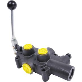 ZTUOAUMA 4-Way 3-Position 25GPM 2750PSI Directional Hydraulic Control Valve LS-3000-1 Compatible with Various Hydraulic Log Splitters with Auto Return Detent Lever Handle (1/2'' NPTF Work)