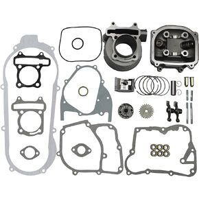 GOOFIT 57.4mm Big Bore Cylinder Kit Replacement for 150cc 4stroke GY6 157QMJ Engine Rebuild Kit Cylinder Head Chinese Scooter