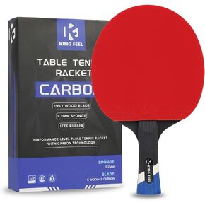 Professional Ping Pong Paddles-Lightweight Carbon Fiber Table Tennis Rackets with 7-Ply Blade, 2.0mm Premium Sponge, ITTF Approved Rubber - for Tournament-Level Performance Table Tennis Paddles