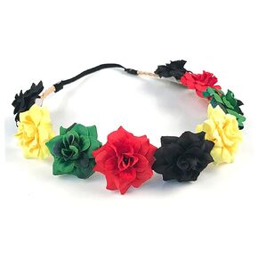 Rasta Floral Crown Flower Headband