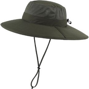 Home Prefer UPF50+ Mens Sun Hat Wide Brim Fishing Hat Foldable Large Brim UV Protection Sun Hat for Men Women Beach Gardening