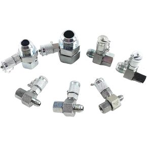 IMELBUFF JIC37 Hydraulic Swivel Run Tees 7-Pack Hydrulic Tee Connector Tester Coupling Set for Hydraulic System Excavator Construction Machinery