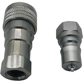 Quick Disconnect Hydraulic Coupler/Coupling 7241-B 1/4 Inch NPT (1 Set)