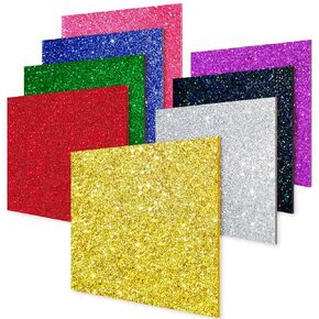 Glitter Acrylic Sheets 1/8" Thick 8x8 Color Acrylic Sheets for Laser Cutting, Translucent Plastic Sheets Cast Acrylic for Engraving, Invitation Blanks, Signs, Festival Decorations (3, Silver, 8"x8")